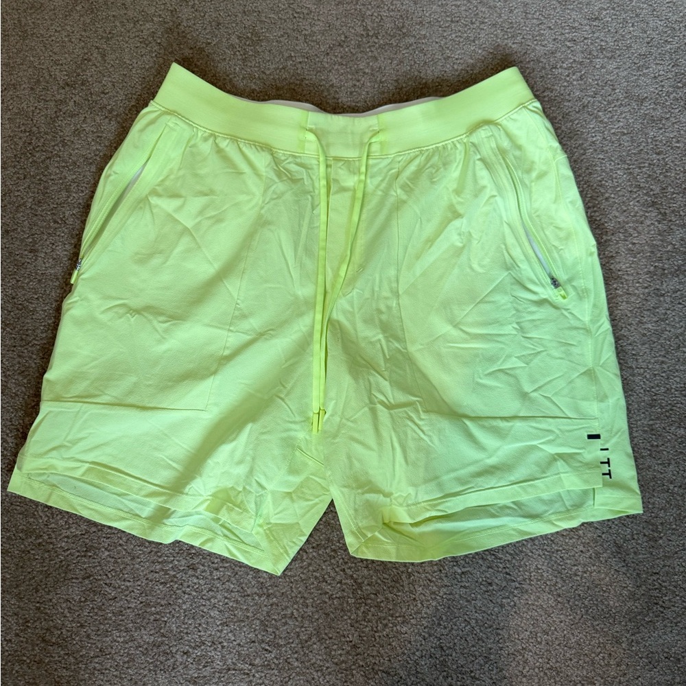 lululemon athletica Neon Yellow Athletic Shorts